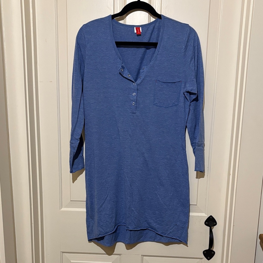 Josie Blue Long Sleeve Sleep Shirt